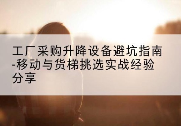 新兴移动式升降机怎么选-工厂采购升降设备避坑指南-移动与货梯挑选实战经验分享