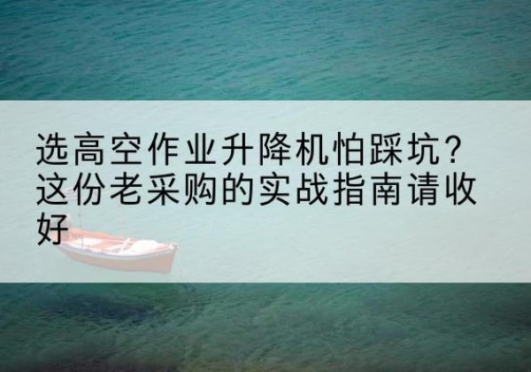 新兴高空作业升降机厂家推荐-选高空作业升降机怕踩坑？这份老采购的实战指南请收好
